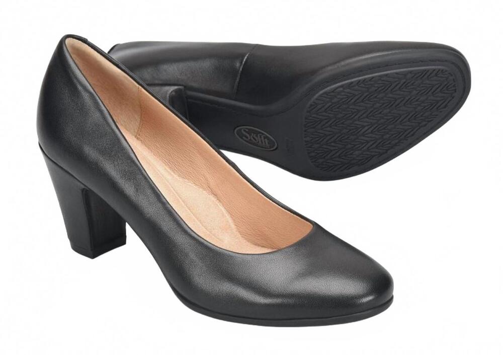 NEW SOFFT women's lana mid-height heel in black